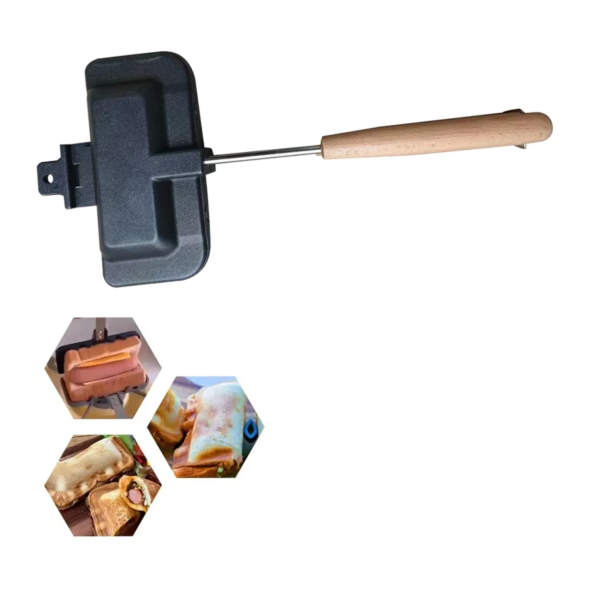 양면 샌드위치 팬, 붙지 않는 접이식 그릴 프라이팬, 아침 식사 기계, 팬케이크 메이커 빵