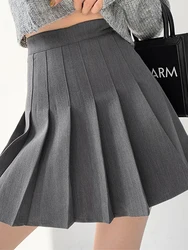 2026 Summer Women High Waist Pleated Skirt A-line Plaid Sexy Mini Skirts Preppy Uniform Tennis Skirts for Girls Black White