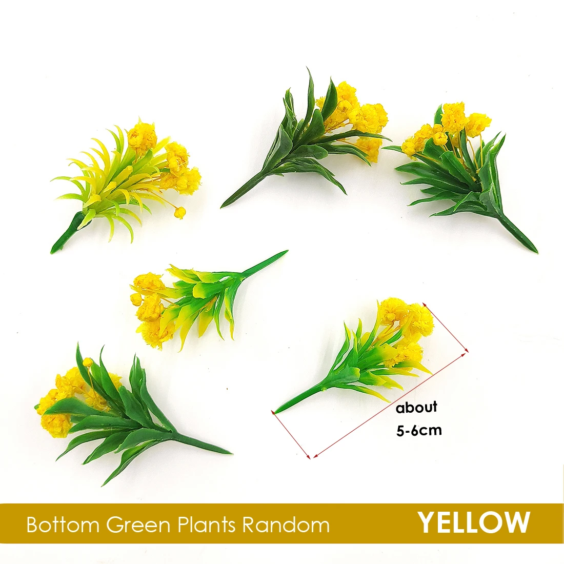 5-6cm Miniature model green plant dried flower plastic peony garden sand table handmade DIY flowers and green leaves model