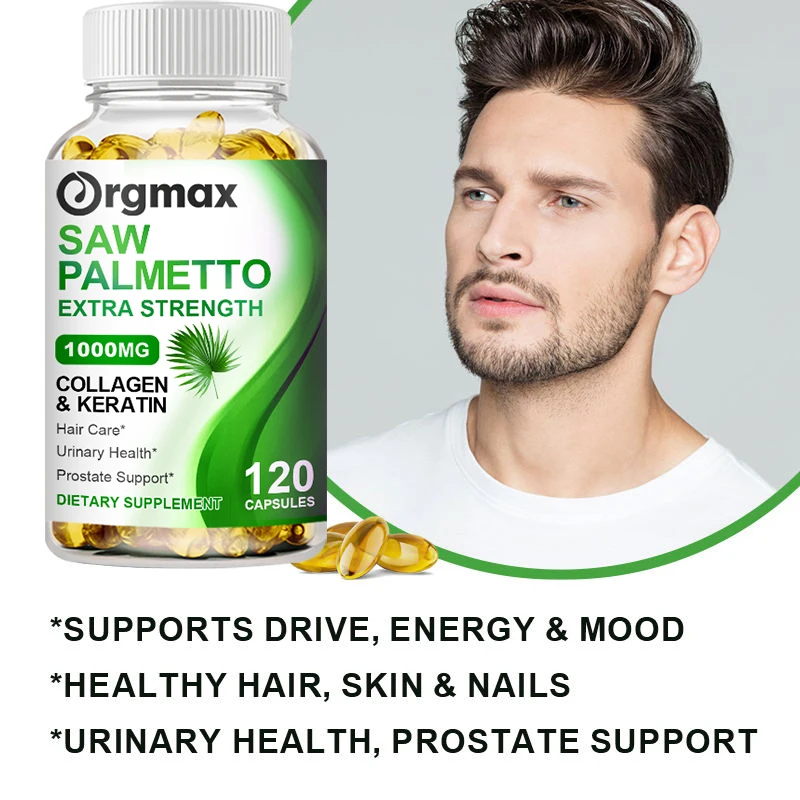 120 Capsules Saw Palmetto Extract and  Lycopene Extract from Tomato| Non-GMO and Gluten Free  | Vegan | Natural DHT Blocker