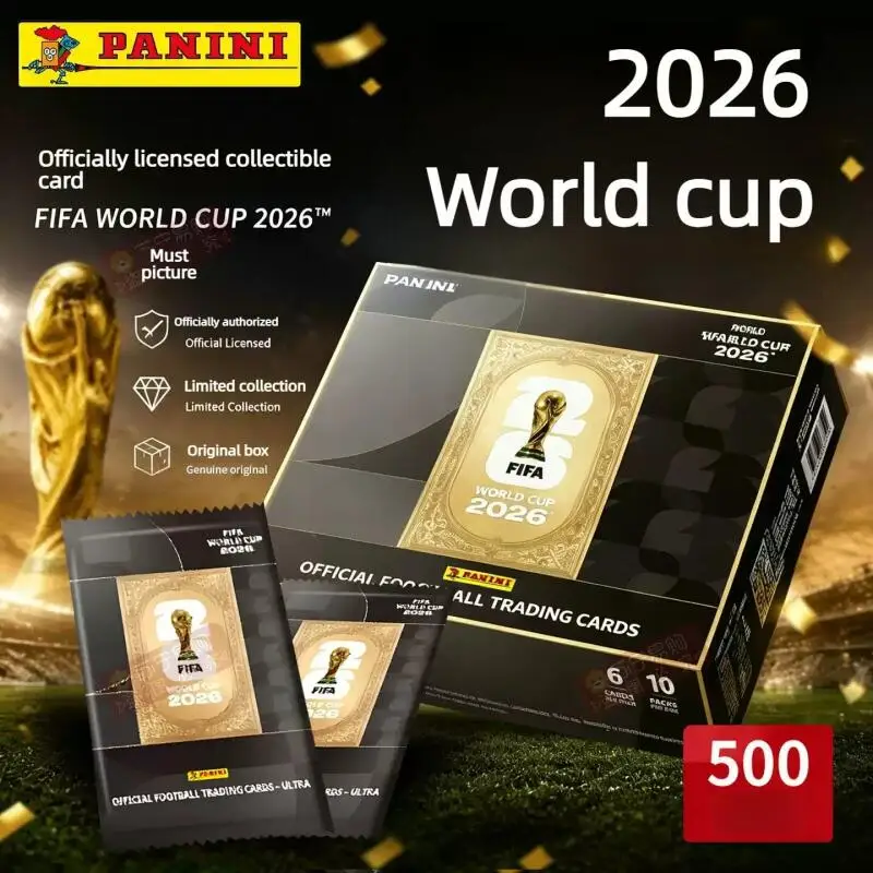 Cartes officielles Panini authentiques Coupe du Monde FIFA 2026 – Collection infinie de cartes à échanger de football – Cadeau souvenir