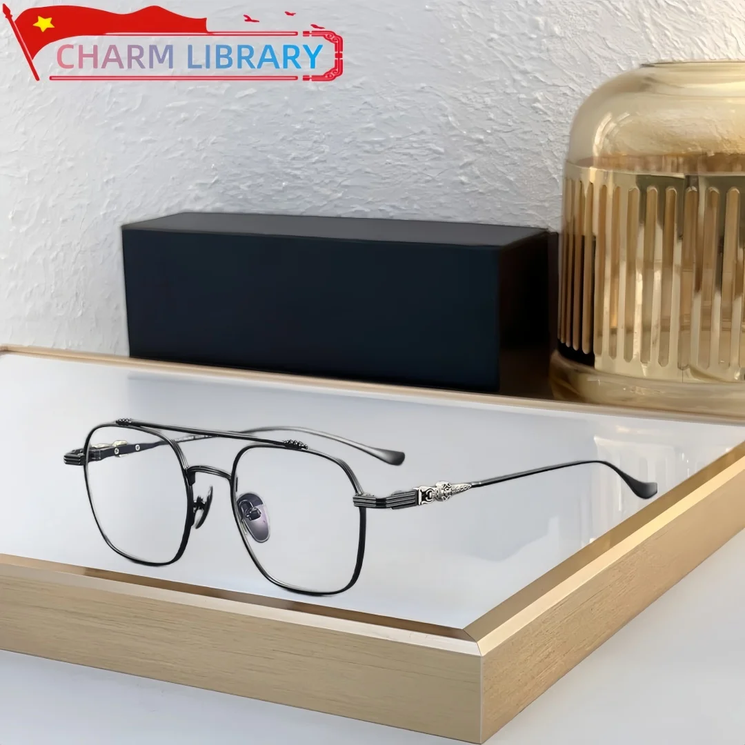 

New Fashion Pilot Myopia Glasses Frame Men's Classic Retro Women's Personality Pure Titanium Luxury Optical Prescription Glasses