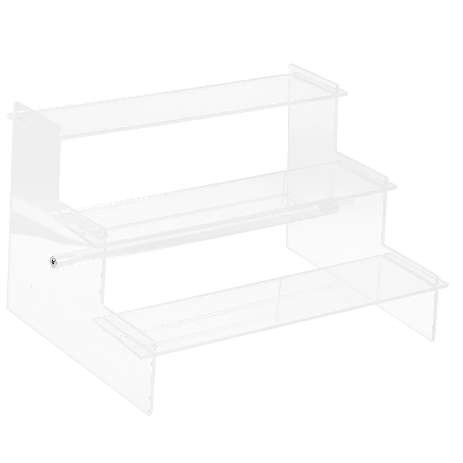 

Transparent 3 Layer Acrylic Display Rack for Perfume Lipstick Figurines Accessories Storage Shelf Desktop ganizer Cake St