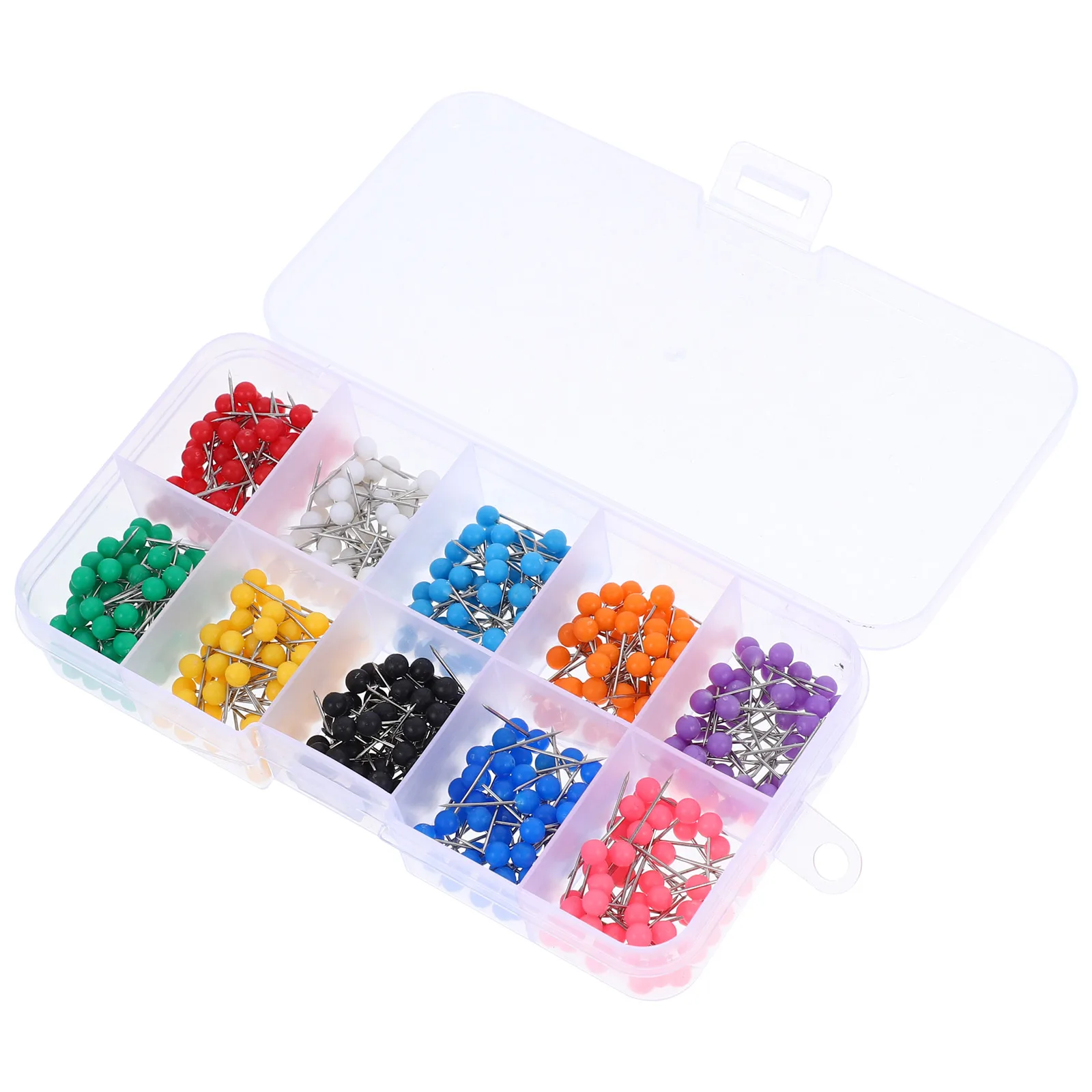 

500pcs Colored Thumbtack Plastic Colorful Drawing Pin Push Pin Set for Maps Calendar 10 Different Colors