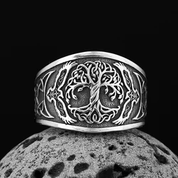 2024New 316L Stainless Steel North Viking Tree Of Life Ring For Man Women Vintage Jewelry Good Polished Design Boyfriend Gift