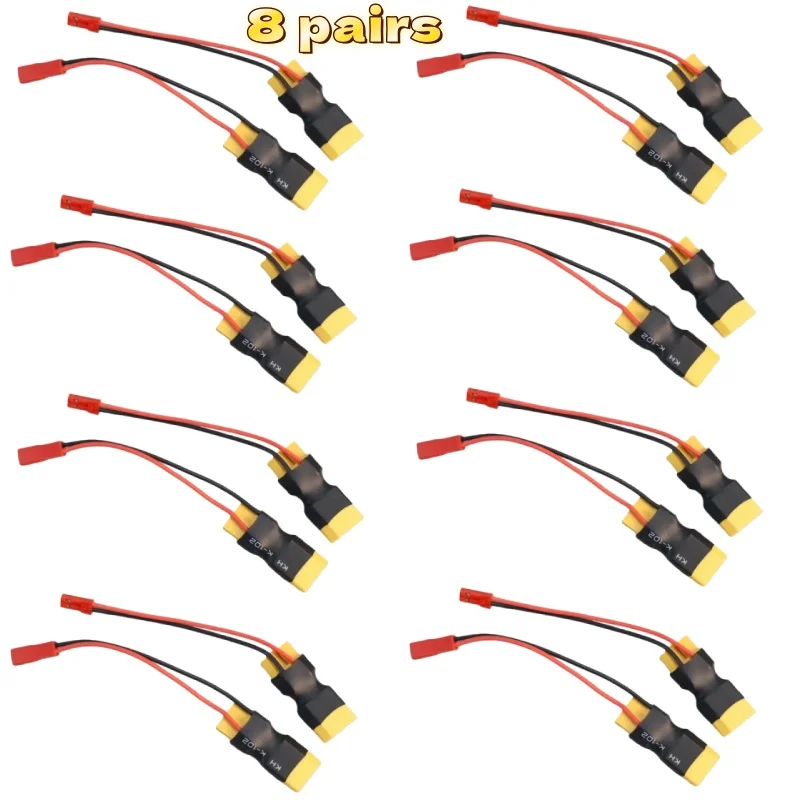 

8 pairs XT60 Male to Female JST Female / Male In-line Power Adapter Lipo Connector for RC Battery Lipo Model Accessory