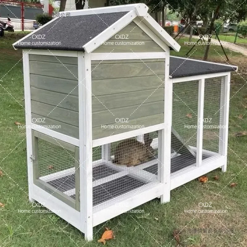 Waterproof Outdoor Pet Cage for Rabbits Pigeons Birds Cats Chickens Luxury Villa Kennel Nest House Durable Animal Shelter