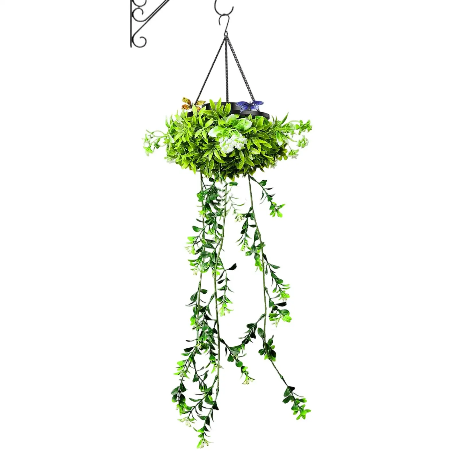 

Solar Lights Outdoor LED Artificial Vine String Lamp Solar Flower String Light for Balcony Porch Patio Fence Backyard Garden