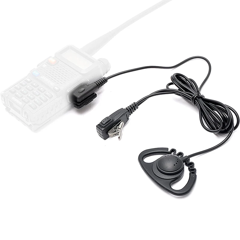Zestaw słuchawkowy w kształcie litery D do Baofeng Walkie Talkie UV-5R, UV 5R, 3R Plus, B5, B6, BF888S, Kenwood TK3101 TK2312 — zdjęcie produktu 6