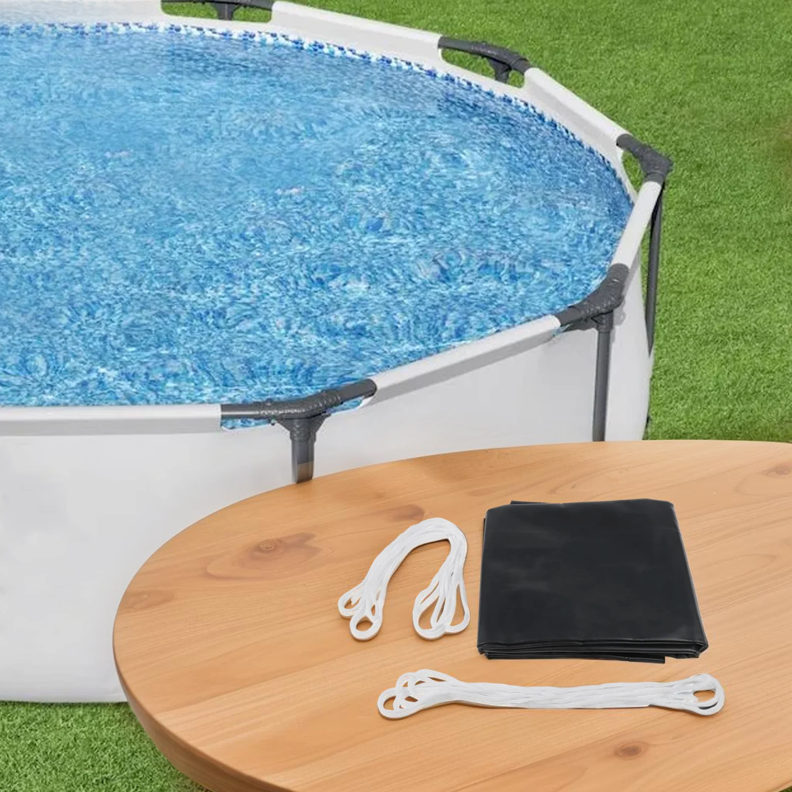 

Above Ground Pool Protective Air Pillow 120 by 120cm with 2 Ropes Keeps Pool Covers Elevated to Avoid Winter Damage