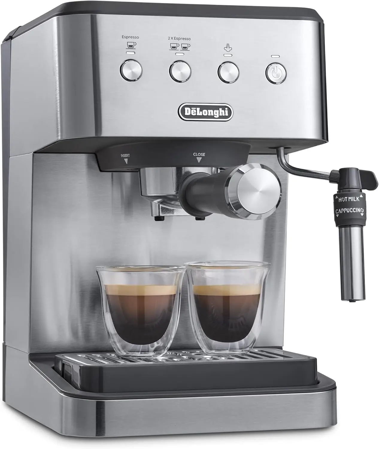 EM400M Classic Espresso Machine, Stainless Steel | #1 Worldwide Espresso Machine Maker, Rapid Heat-Up, Preset Single & Double Es