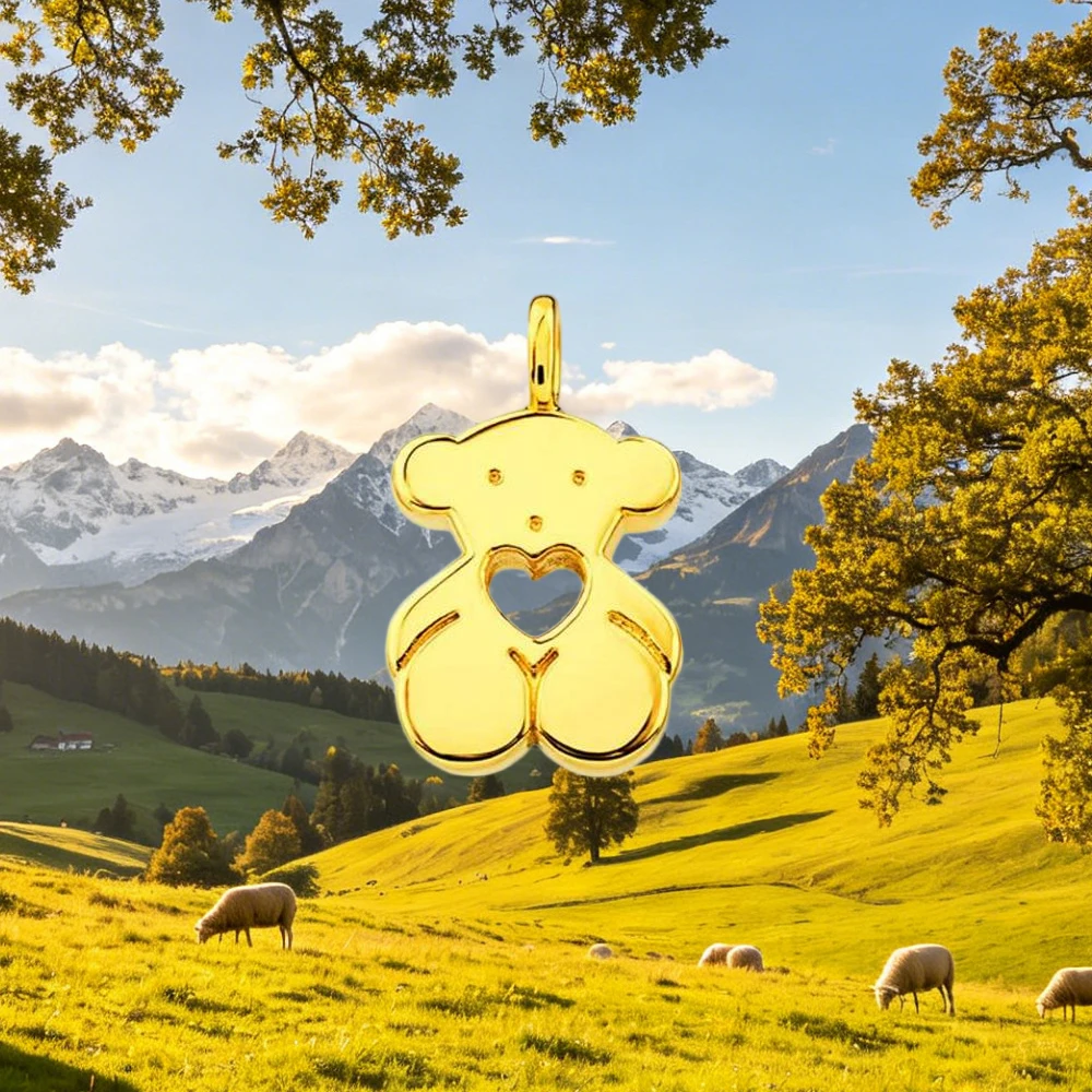 

Подвеска Sweet Bear из серебра 925 пробы, милая миниатюрная форма, испанский стиль, изящное колье-шарм для женщин и девушек