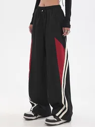 Y2K Streetwear Joggers Pants Women Casual Oversized Wide Leg Cargo Pantgs Trousers Tech Sweatpant Harajuku Parachute Baggy Pants