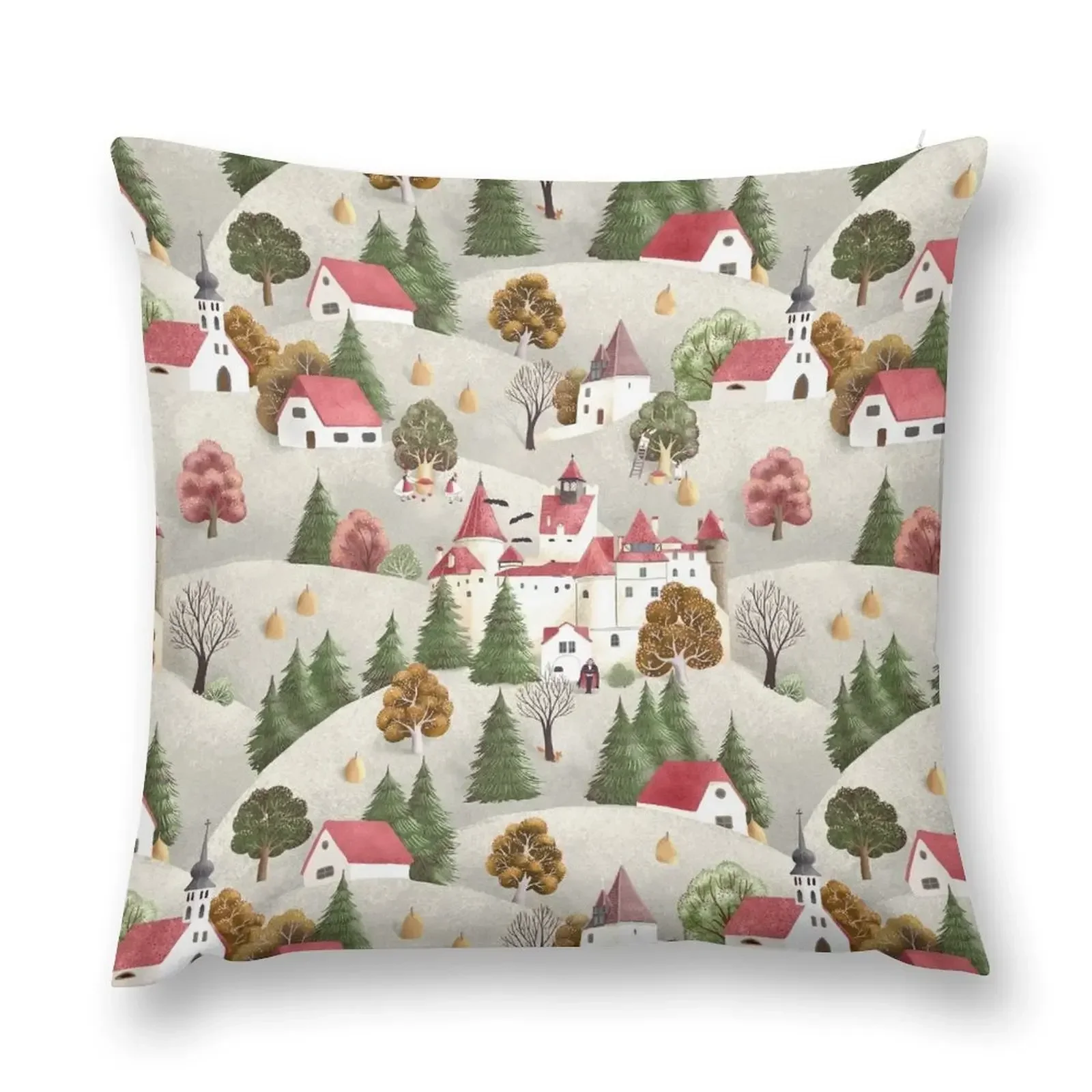 

Romanian Tales Throw Pillow Elastic Cover For Sofa luxury decor pillow