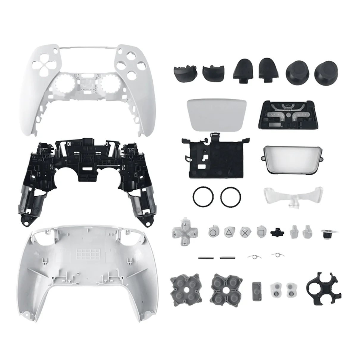 สําหรับ PS5 Controller เปลี่ยนเปลือกชุด BDM-030 ฝาครอบด้านหลังด้านหน้าพร้อม Conductive Pad สําหรับ P5 Gamepad B