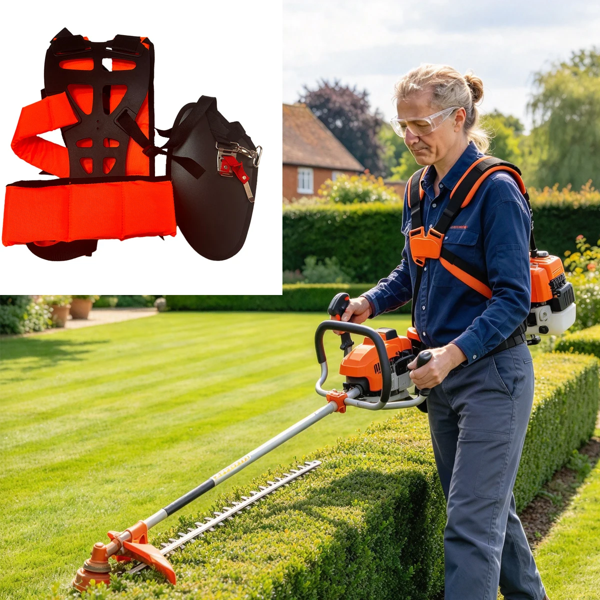 Labor-saving Adjustable Shoulders Lawn Mower Straps Widened Shoulder Gardening Accessories Strap Brush Tool Grass Trimmer Tools