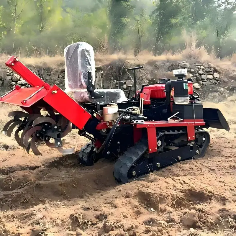 Ride on Rotary Tiller Garden Mini Tractor Agriculture Equipment With Hitching Tool Rotavator Cultivator Machinery Factory Supply - view 2