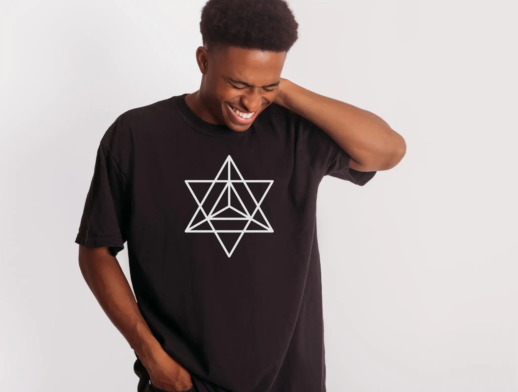 Merkaba T Shirt Sacred Symbol Geometry Metaphysical Yoga Shaman