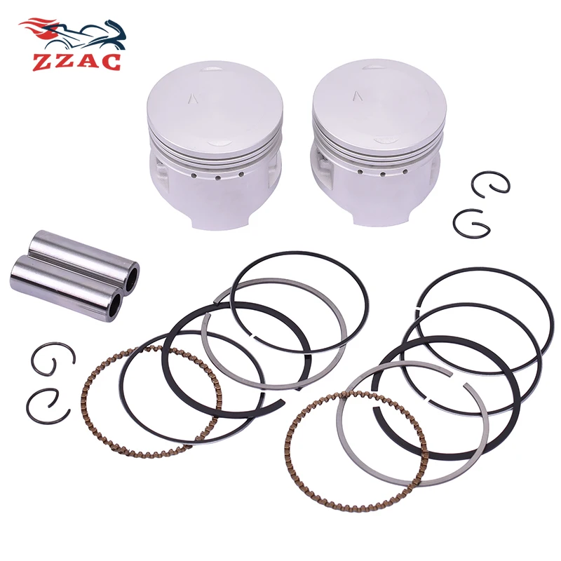 2 Sets 49mm 49.25mm 49.5mm 49.75mm 50mm STD +25 +50 +75 +100 Piston and Ring Kit for YAMAHA BREEZE 1996-2004 GRIZZLY 125 YFM125