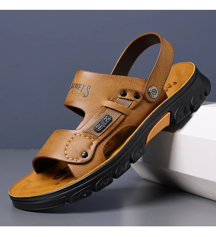 Modische Herren-Sandalen mit weicher Sohle für den Sommer, Outdoor-Doppelnutzung, bequem, strapazierfähig, atmungsaktiv, Strandschuhe-HW80193 – Detail 11