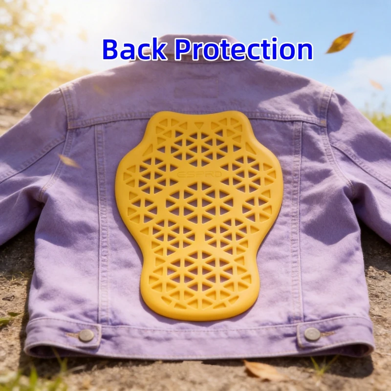 Men Women CE2 Certified Back Guard Motorcycle Jacket Insert Back Protector Universal Anti-Shock Rider Back Spine Protective Pad