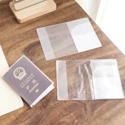 1pc Travel Waterproof Dirt Passport Holder Cover Wallet Transparent PVC ID Card Holders Business Credit Card Holder Case Pouch