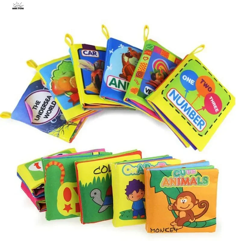 

Baby Soft Cloth Book 0-36M Early Learning Toy Parent-child Interactive Montessori Puppet Educational Toy for Boy Girl Kids Gift