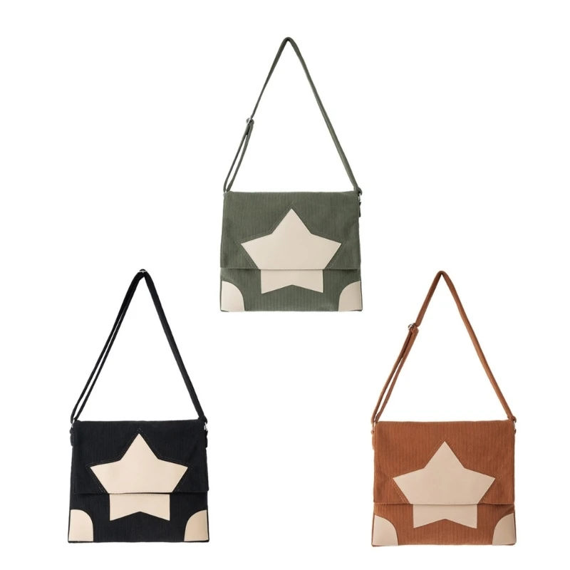 Bolso elegante con bonito adorno estrella, bolso cruzado, bolso hombro