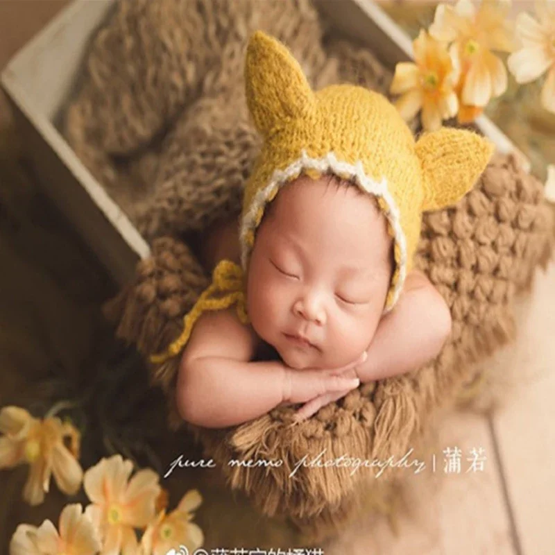 

Newborn background mat hundred day photography knitted blanket baby and child photography props pineapple 소품 신생아사진