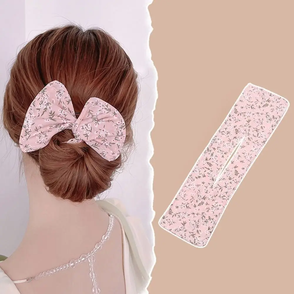 Hair Accessories Cloth Hair Band Multicolor Bun Maker Headband Hairpin Bun Print Ponytail Holder Women
