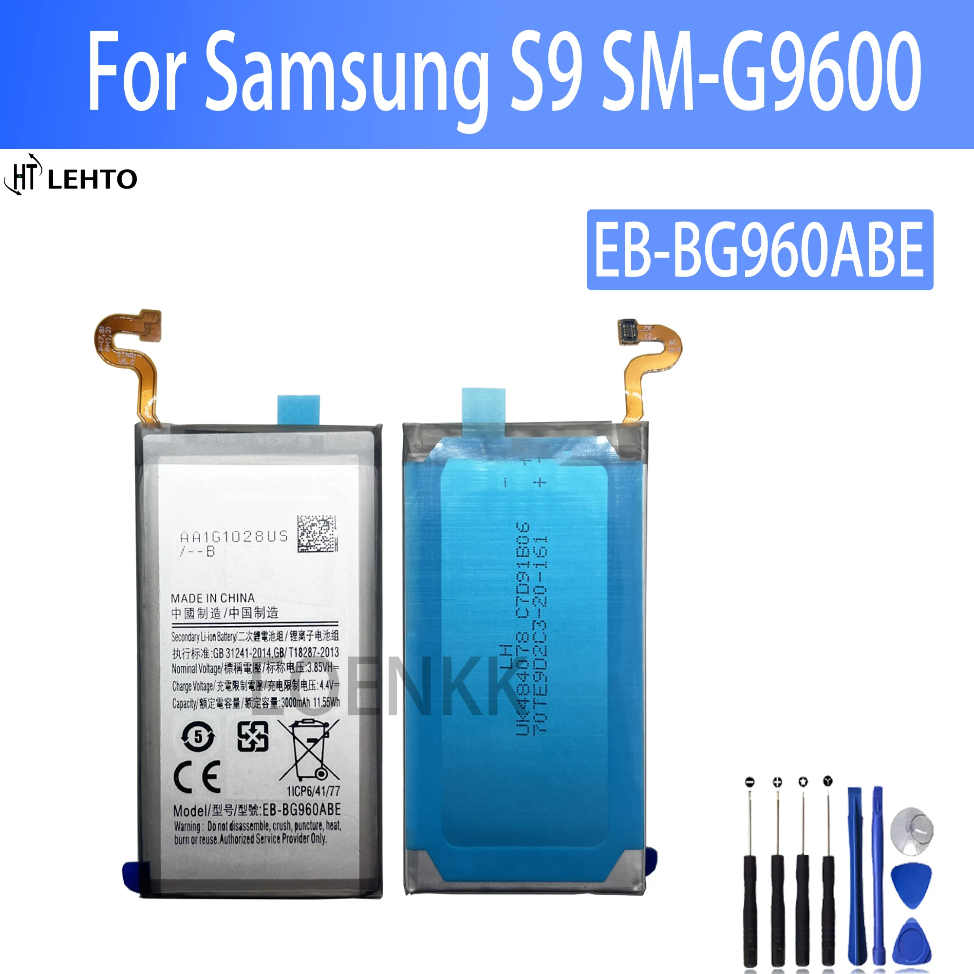 

100% high capacity EB-BG960ABE Battery For Samsung S9 SM-G9600/ DS Phone Replacement Bateria