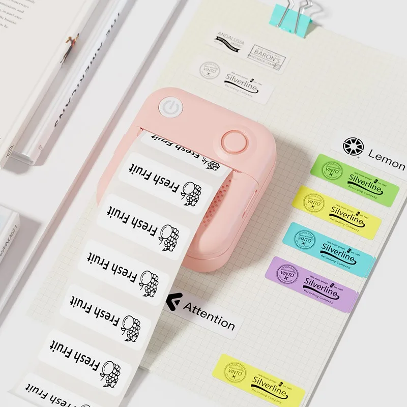 Mini impressora de etiquetas impressão térmica casa portátil impressão foto documento errado título impressora