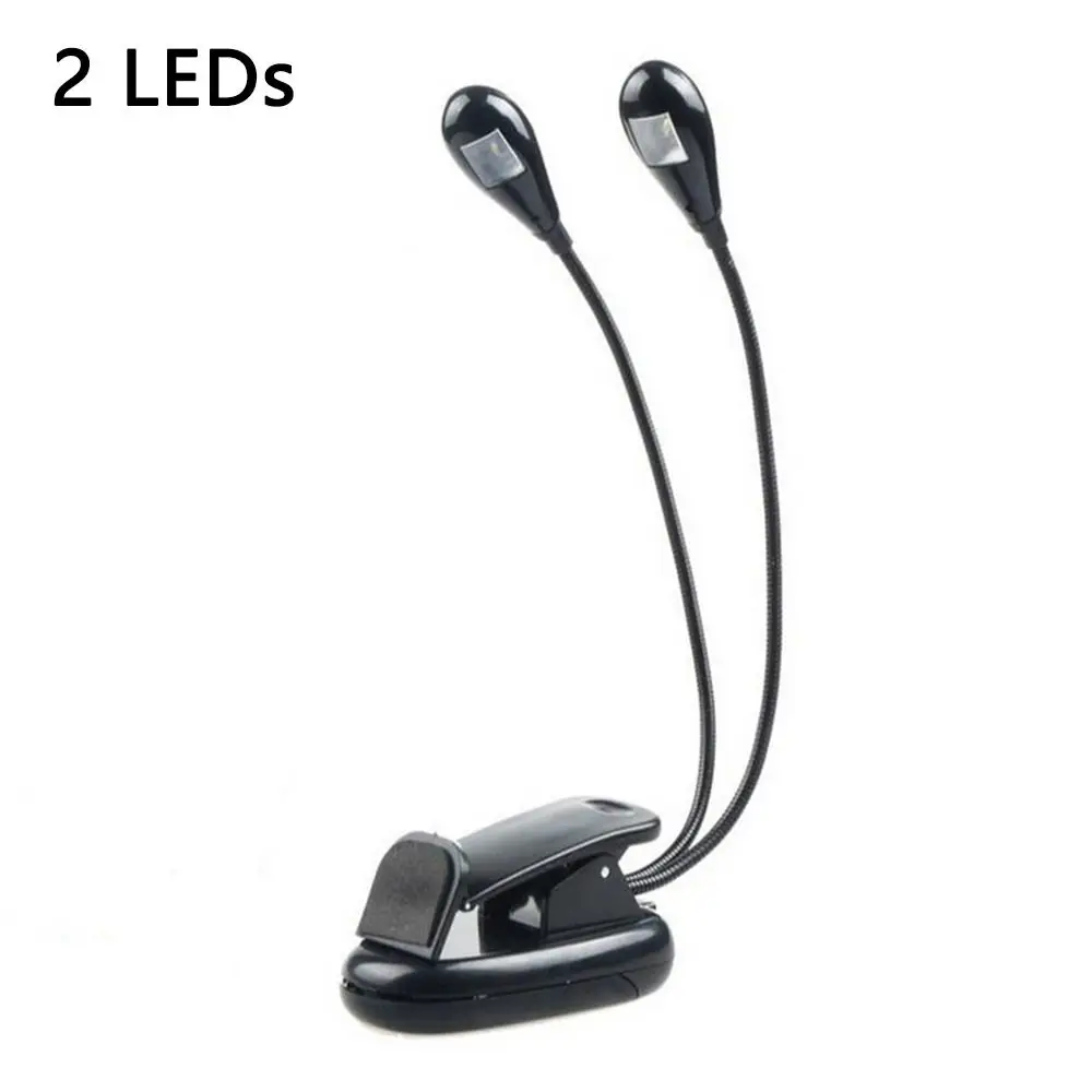 

USB Or AAA Battery Clip Lamp Flexible With Clip Music Score Light Reading Lights 2/4/8 LEDs Light Music Stand Light