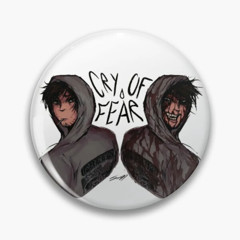 CRY of Fear Pins Badge Brooches For Game Player Gifts Hat Pin Backpack Pines Simon David Horror Hero Brooch Boys Teens Jewelry