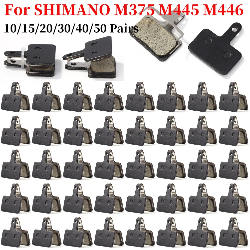 

5-50PCS MTB Road Bicycle Disc Brake Pads for SHIMANO M375 M445 M446 B01S MT200 M400 MT500 M315 Resin Semi-Metallic Cycling Part