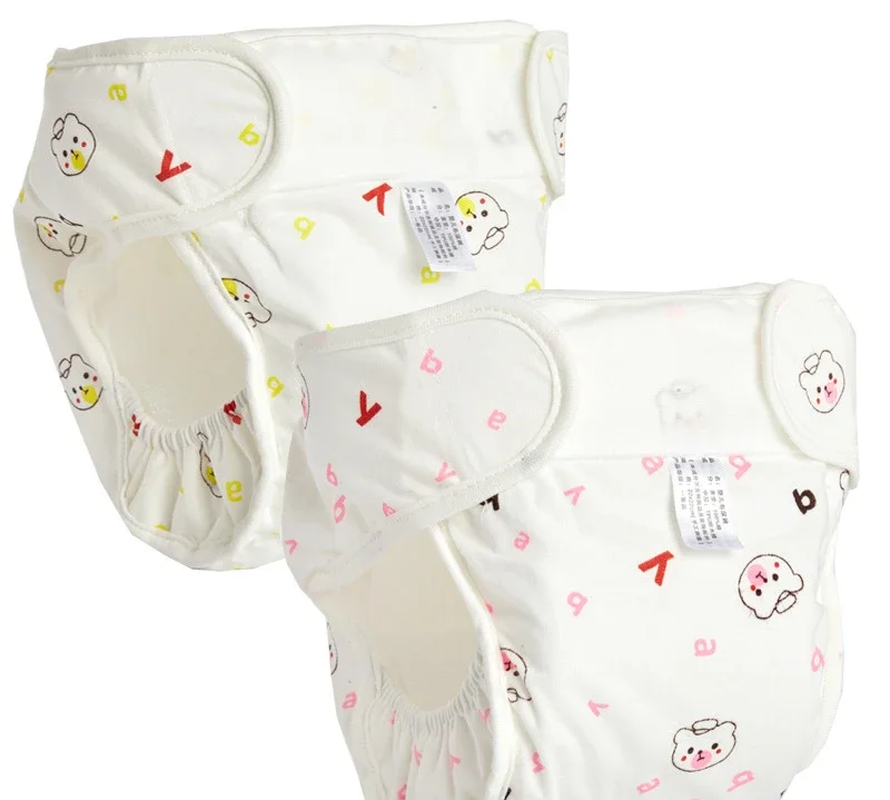 Baby Diaper Pant Pocket New Waterproof Newborn Children\'s Pure Cotton Washable Anti Side Leakage Fixed Strap Baby Training Pants