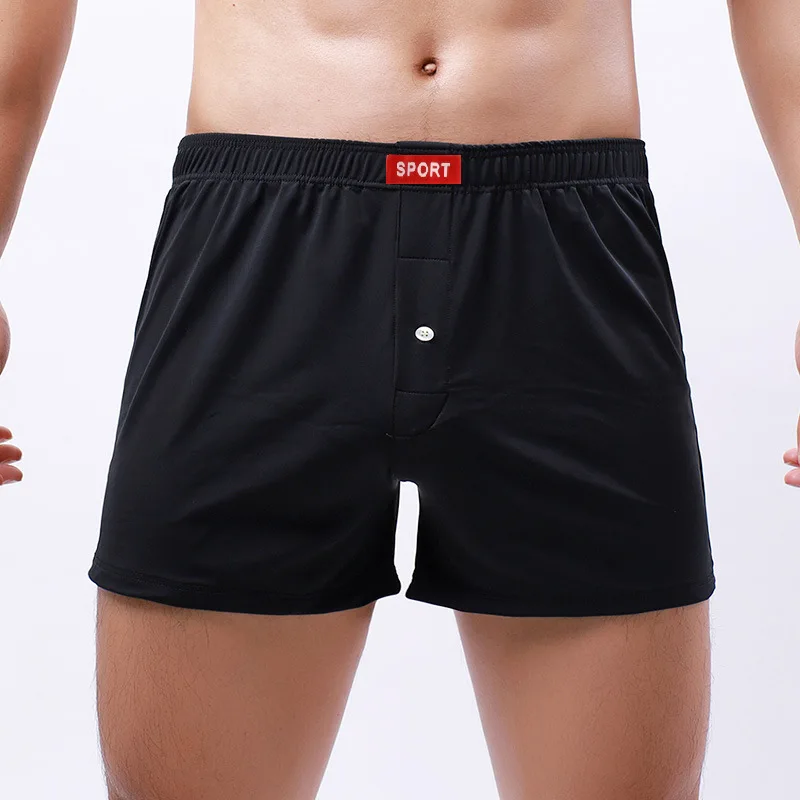 Large Size Casual Men\'s Boxers Ice Silk Mens Underwear Arrow Pants Male Loose Elastic Boxer Shorts Homme Comfortable Underpants