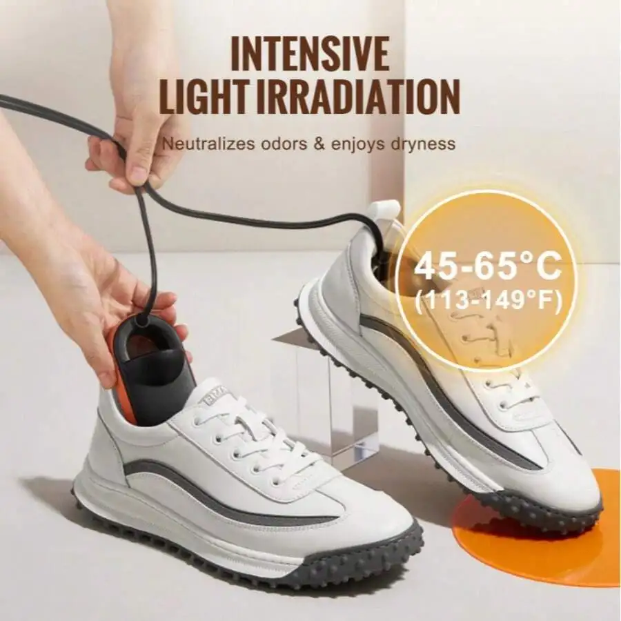 

Portable Shoe & Boot Dryer, Electric, Deodorizing, Fast & Even Drying, for Slipper Snow Boots Leather Canvas Shoes, Black/Orange