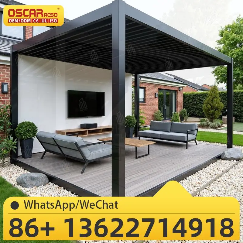 

Adjustable Louvers Canopy Aluminum Exterior Pergola for Backyard Garden Patio pergola