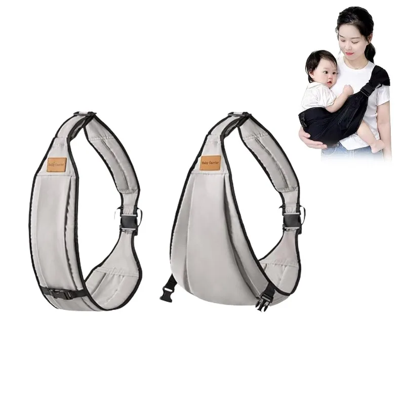 

Baby Sling Carrier,Toddler Carrier,Baby Sling,Portable and Adjustable Non-Slip Hip Seat Carriers 10-45lbs(Grey,Cloth)