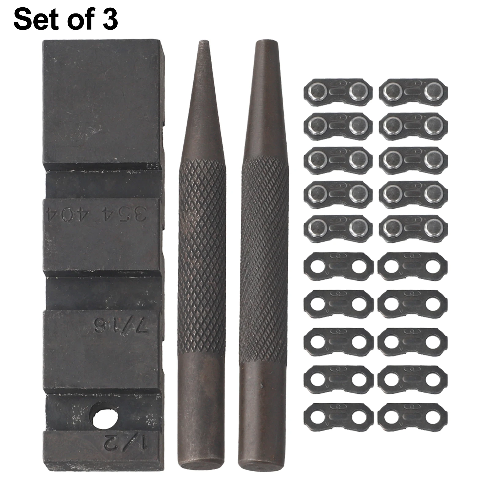 

3pcs/set Carbon Steel Pocket Chainsaw Breaker Repair Kit 325' Master Links Tools For 325 058 Quick Chain Mending Kits Power Tool