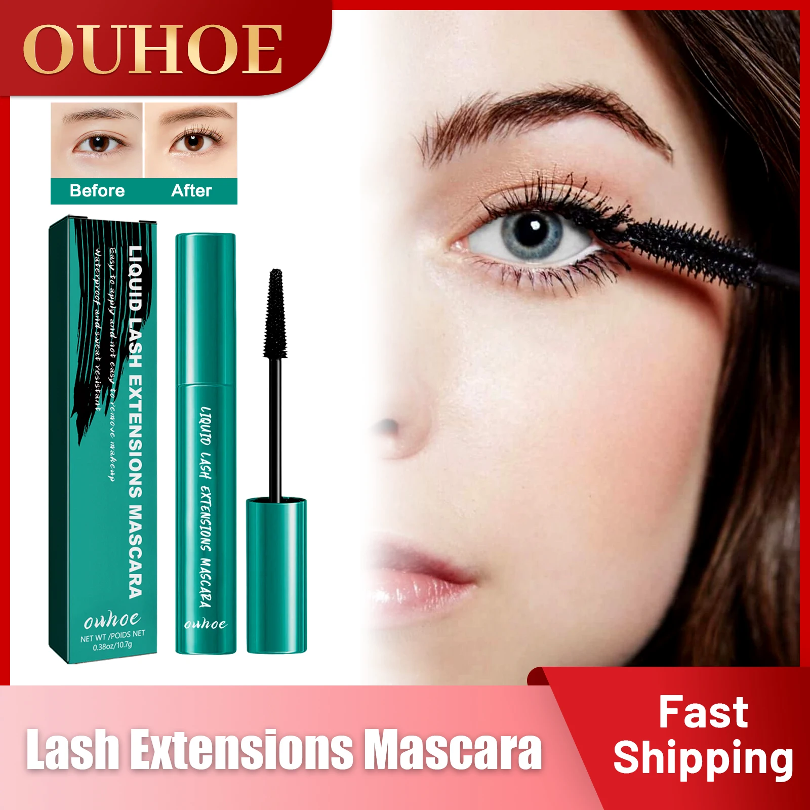 Prosperar-Cílios Curling Mascara, Alongar Cílios, Volume Extra, Impermeável, Preto Natural Lashes, Líquido Lash Extensões, Maquiagem dos olhos