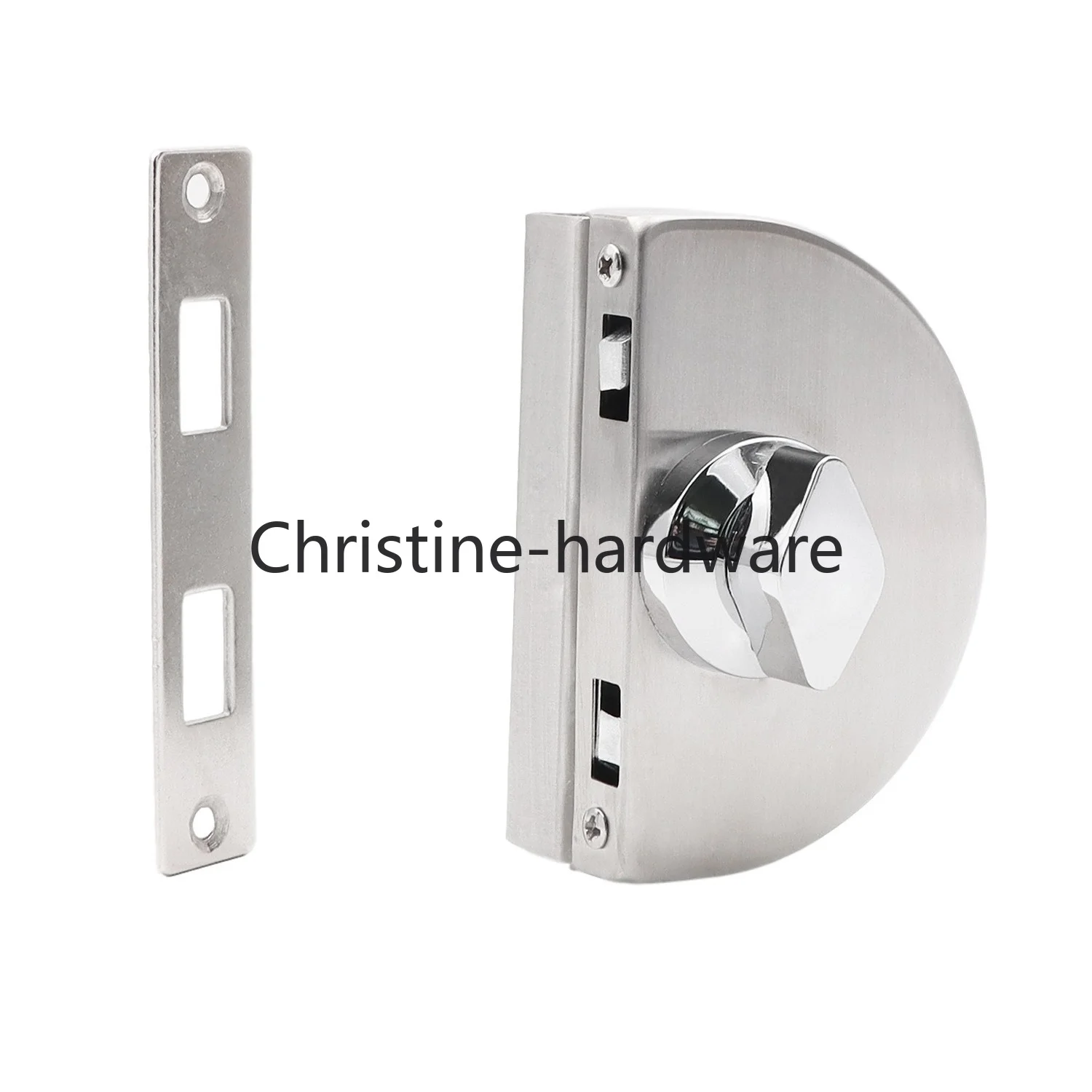 Glass No opening unilateral door Frameless glass round Stainless steel glass door Unilateral door lock