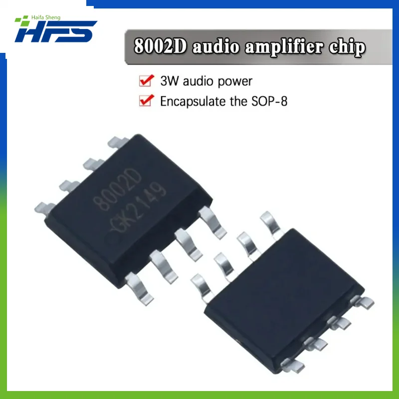 

10pcs/lot TC8002D 8002D 3W SOP8 audio amplifier audio amplifier IC new original