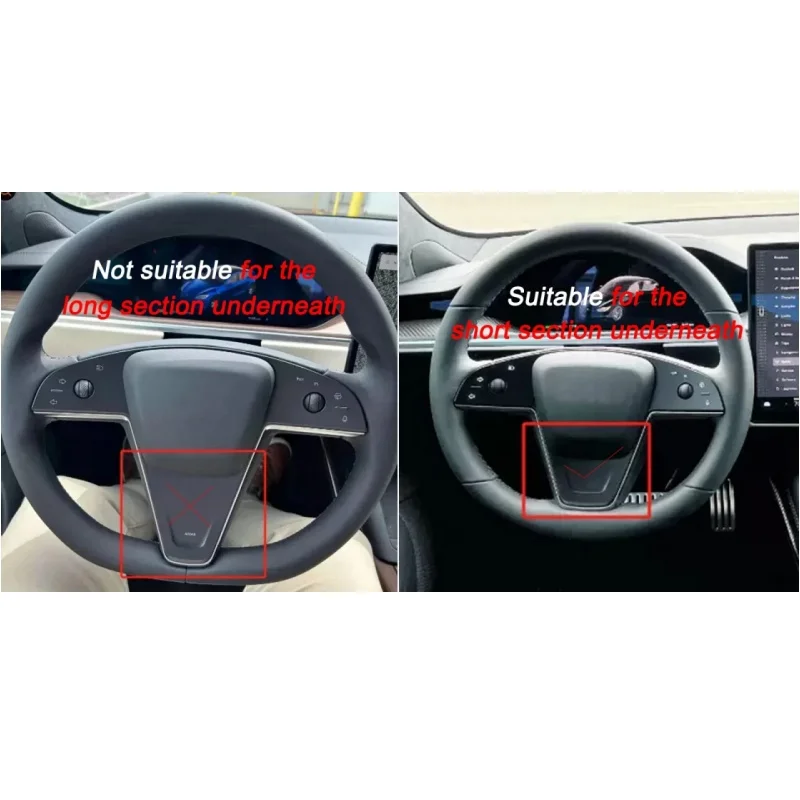 Carbon Fiber Car Steering Wheel With Heating For Tesla Model S Model X 2021-2024 Leather Steering Wheel Modified Car Accessories