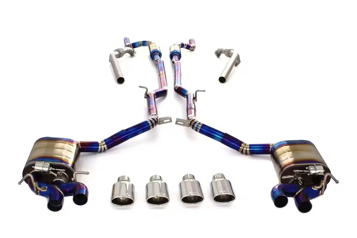 EXR Valvetronic Titanium Exhaust System for C63 W204 & C-Class Mirror Polished 1.5mm Thickness