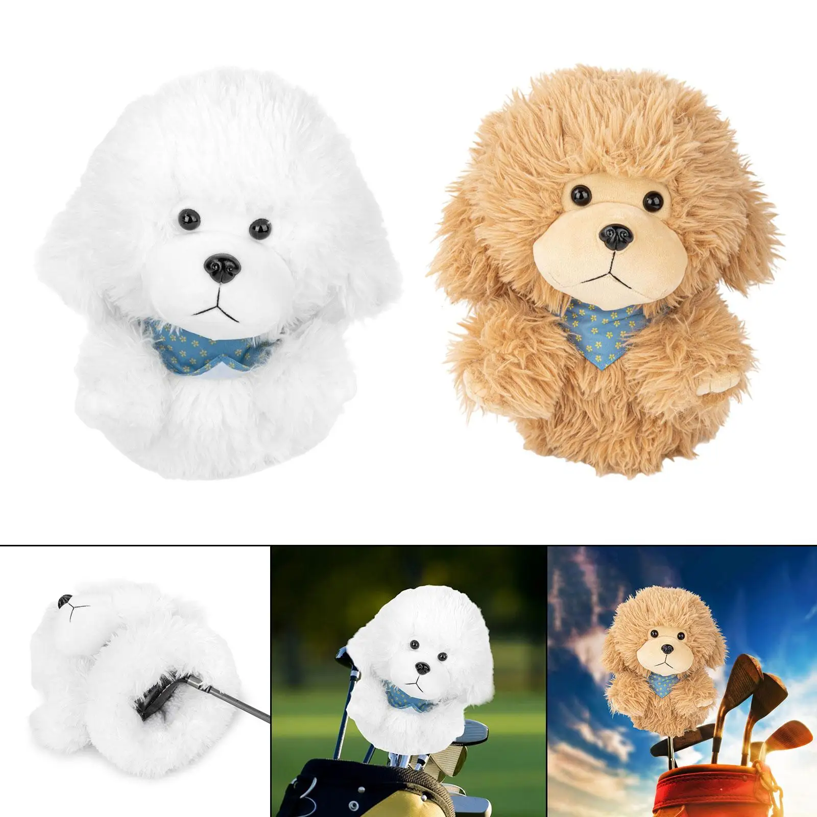 Perro de peluche conductor cabeza cubierta protección manga Adorable novedad mujeres hombres suave