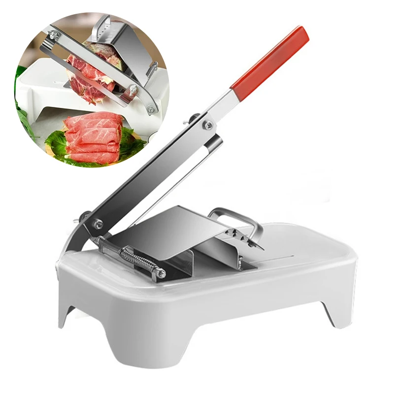 

Kitchen Tools Meat Slicing Machine Alloy Stainless Steel Manual Thickness Adjustable Meat and Vegetables Slicer Gadget Household