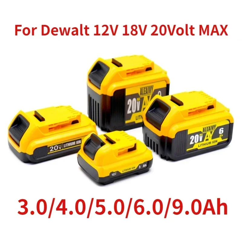 

9000mAh Lithium Battery For DeWalt 10.8V 12V 18V 20 Volt Max 9.0Ah DCB205 DCB206 Replacement Li ion Battery Power tool Batteries