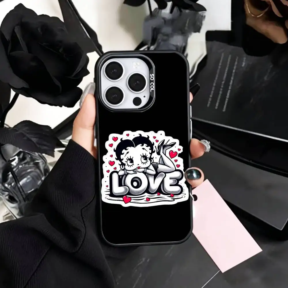 G-Girl G-Betty-es B-BoOpS  Phone Case For iPhone17,16,15,14,13,12,11 Plus,Pro Max Colored Silver Plated Inside Cover view 4